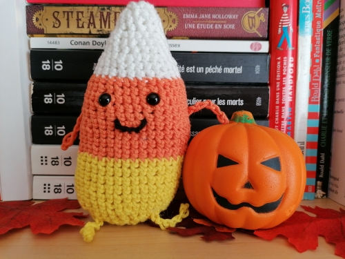 crochet, candycorn, halloween 2020, Challenge Halloween 2020